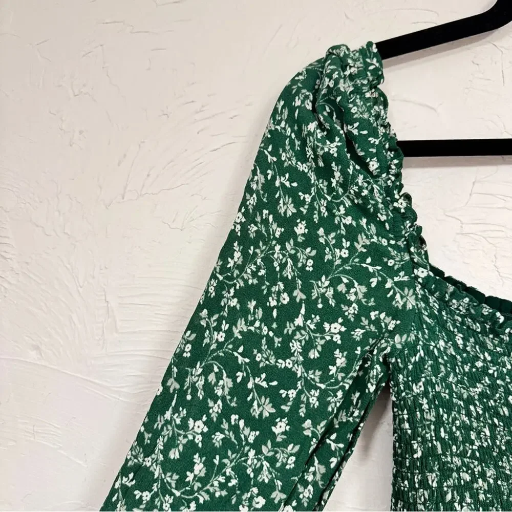 Reformation green ditsy