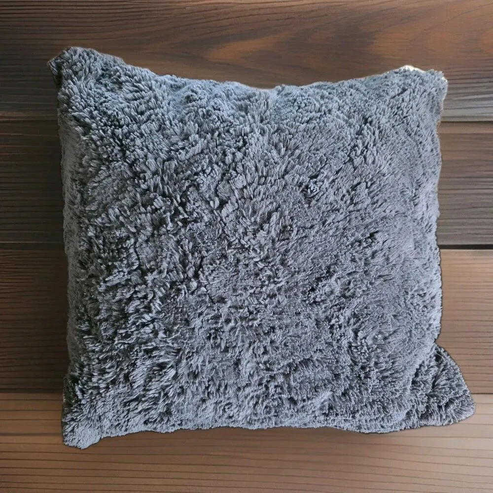 Koolaburra by UGG Gray Decorative Sculpted Faux Fur Pillow 20