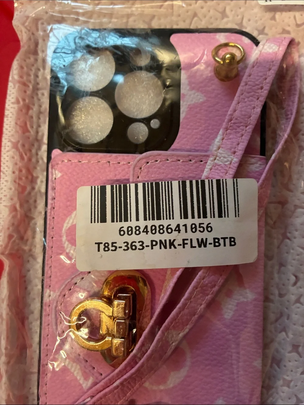 Source Unknown pink monogram