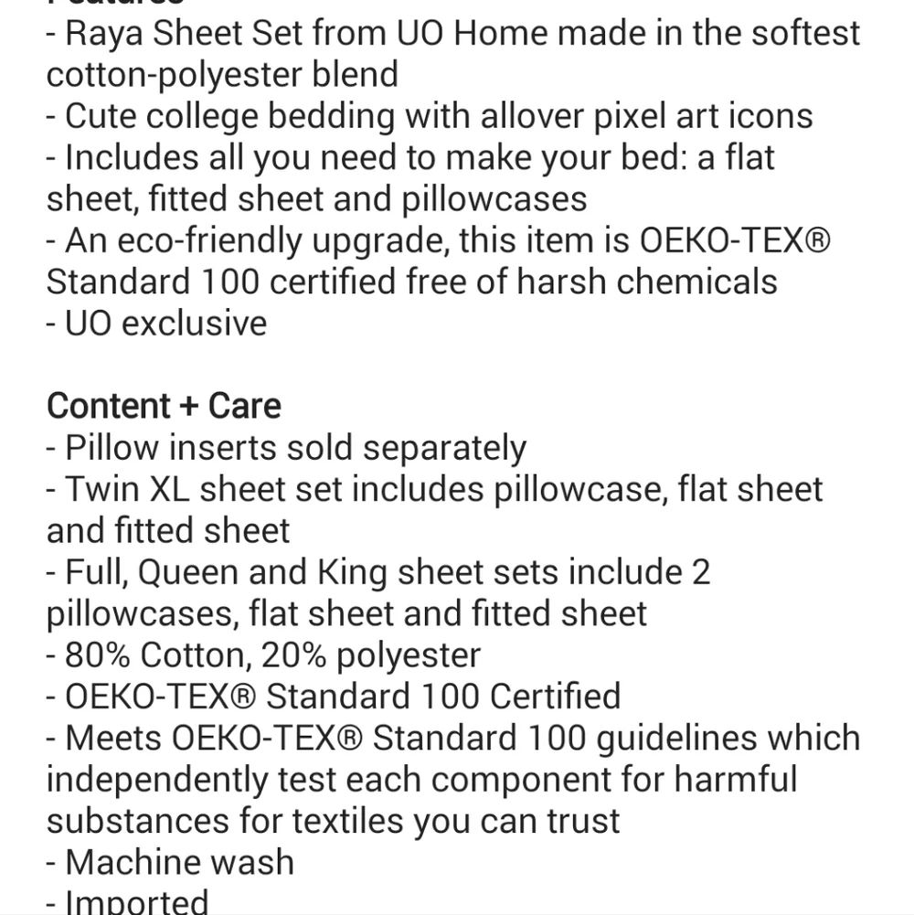 Urban Outfitters set pillowcases