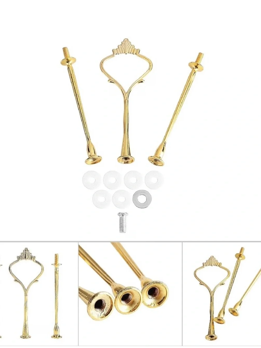 Happy Birthday Cake Topper —with set of 3 tier cake hardware kits.