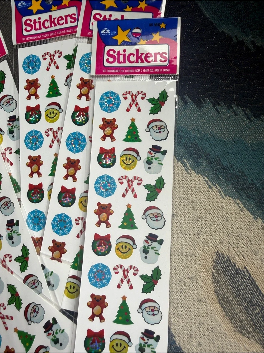 stickers bright blue