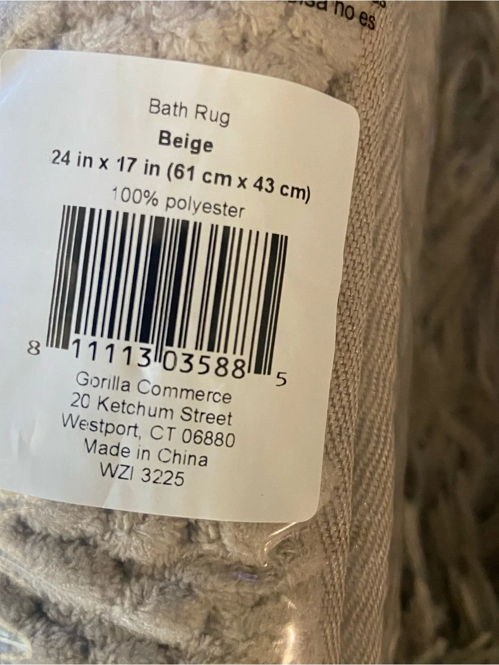 KANGAROO Bathroom Rugs, Chenille Soft Absorbent Bath Rug, 24