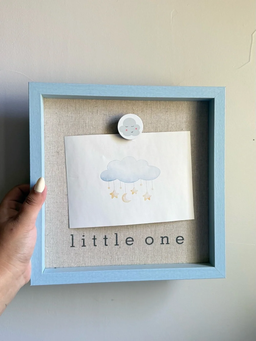 Blue 'Little One' Framed Nursery Wall Art