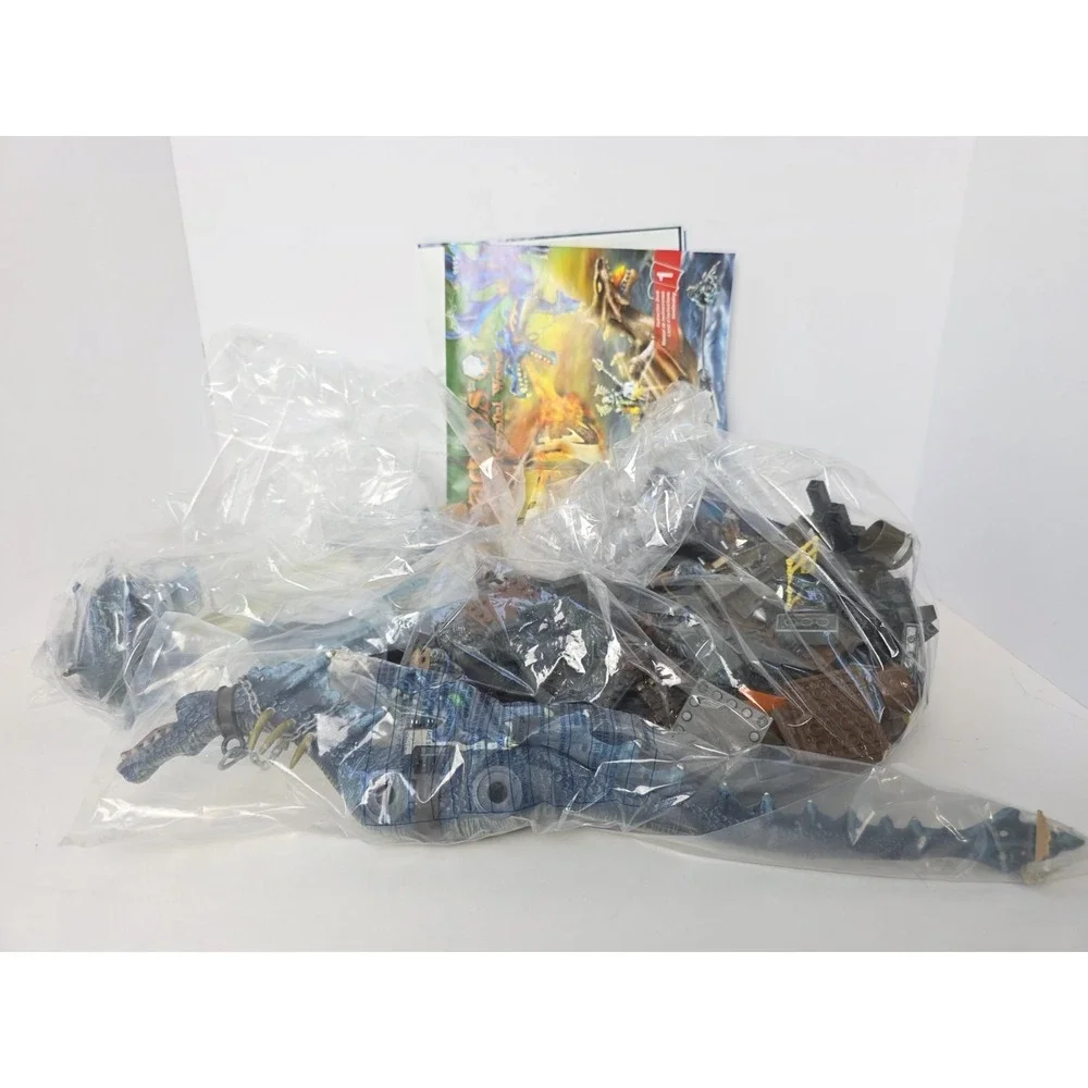 Large Mega Bloks lot Dragons Man o War pieces + challenge game pieces manuals