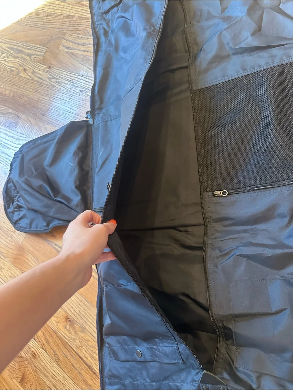 Navy Canvas Garment Duffel Bag