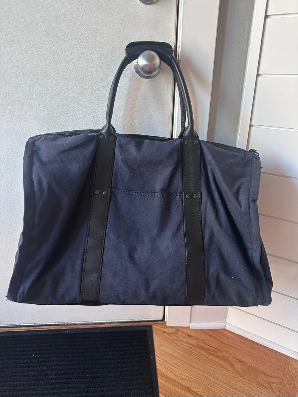 Navy Canvas Garment Duffel Bag