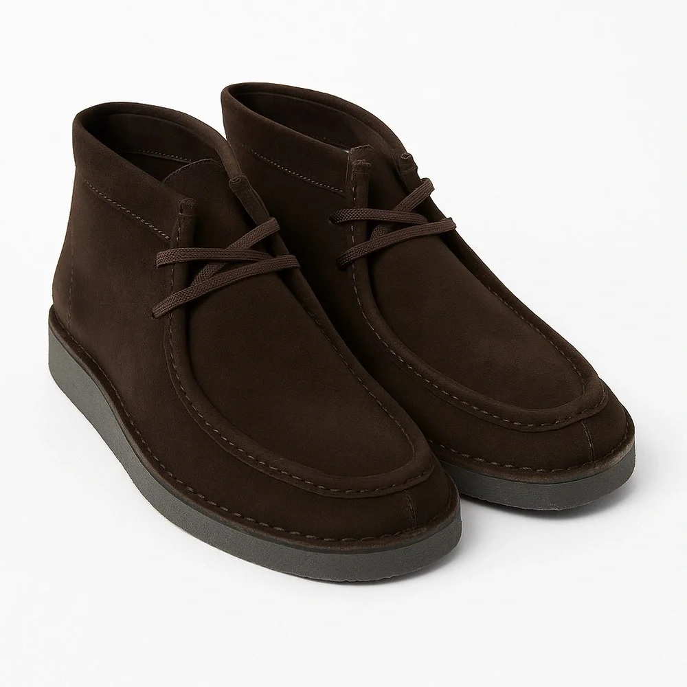 Piombo Men's Brown Suede Chukka Boots - NIB - Size 43 (US 9.5)