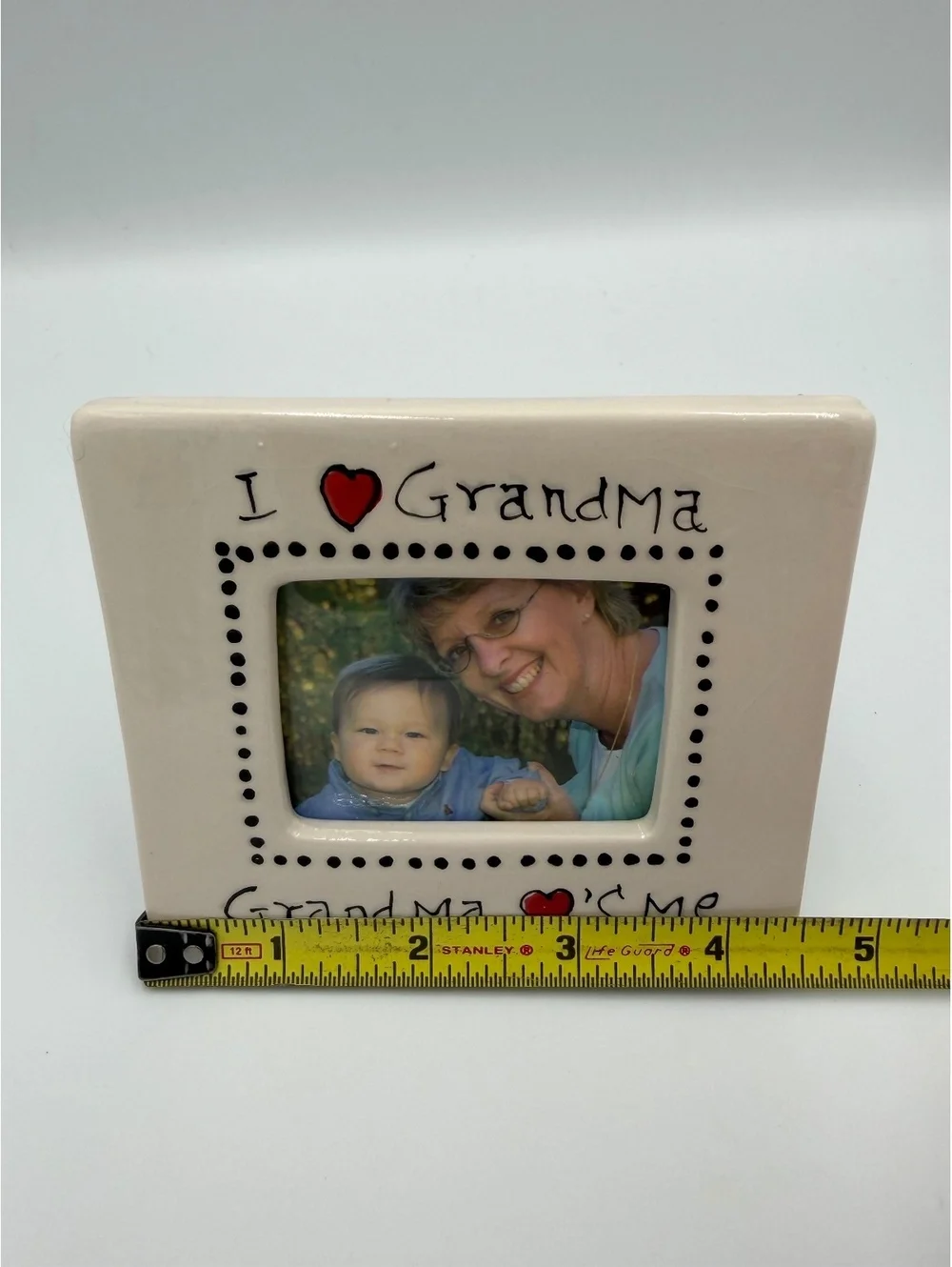 Ceramic I Love Grandma Picture Frame Grandma Loves Me Mini Photo Frame Gift