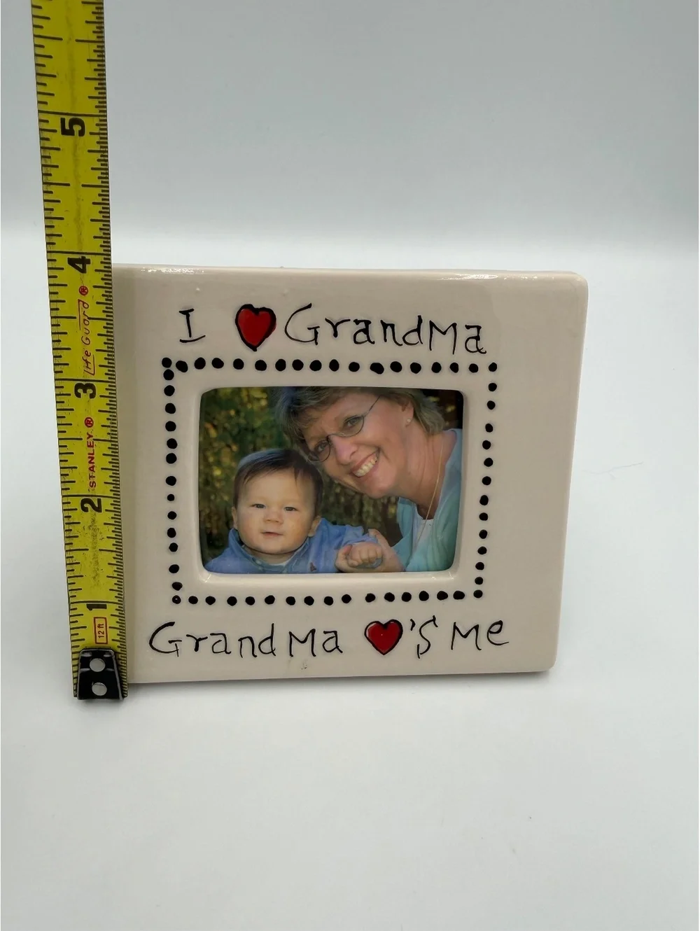 Ceramic I Love Grandma Picture Frame Grandma Loves Me Mini Photo Frame Gift