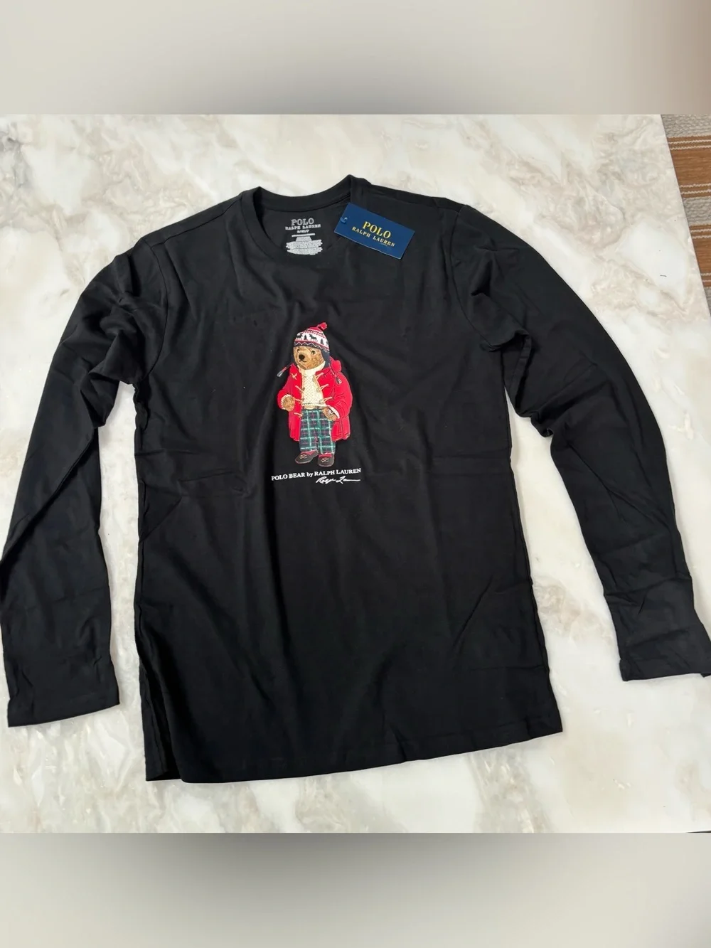 Polo Ralph Lauren Men's Polo Bear Pajama 2 Piece Set Size Small New Black