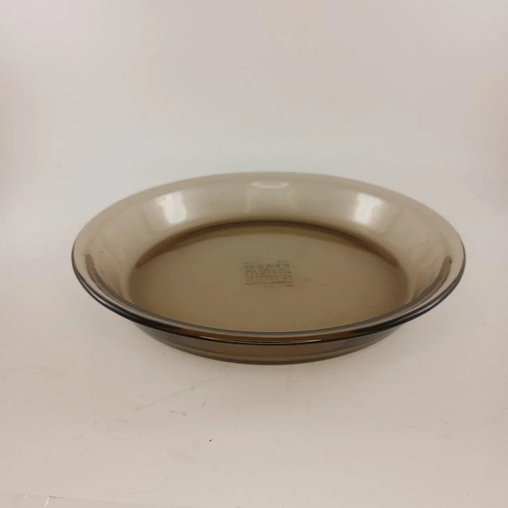 Vintage Pyrex Amber Brown Glass Pie Plate #209‎ Baking, Casserole Dish 9.75
