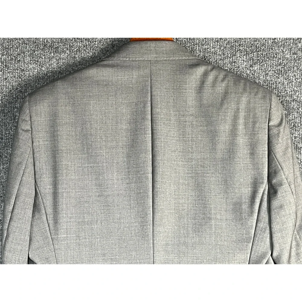 NWT Hardy Amies Savile Row London Men's Grey Wool Blazer Suit‎ Jacket 38R Slim