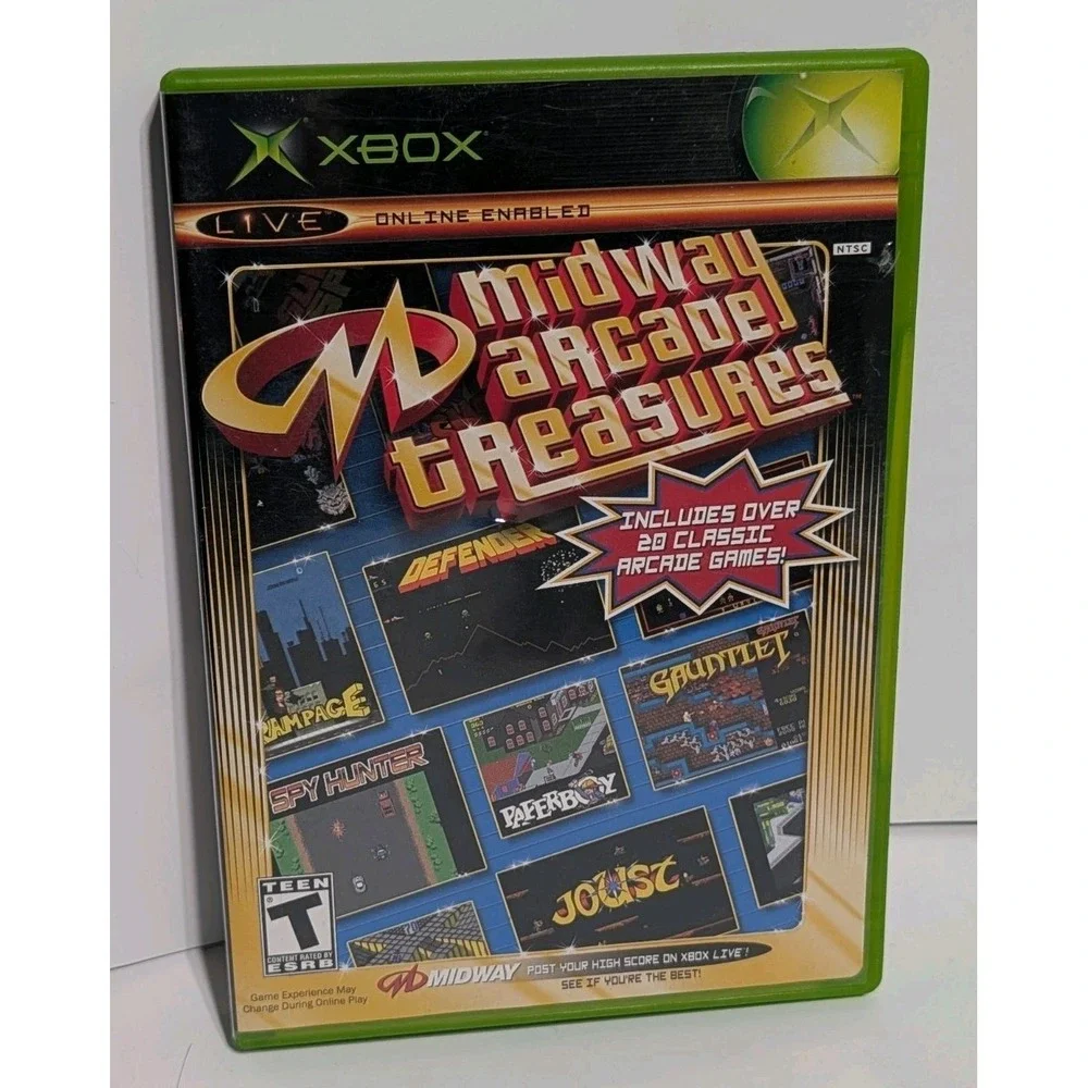 Midway Arcade Treasures Xbox Game CIB 20+‎ Classic Games Defender Joust