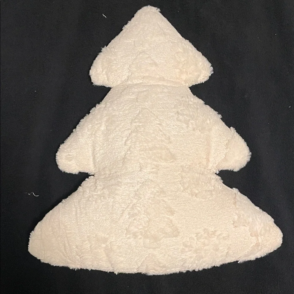 Cream Plush Christmas Tree Pillow large brand new