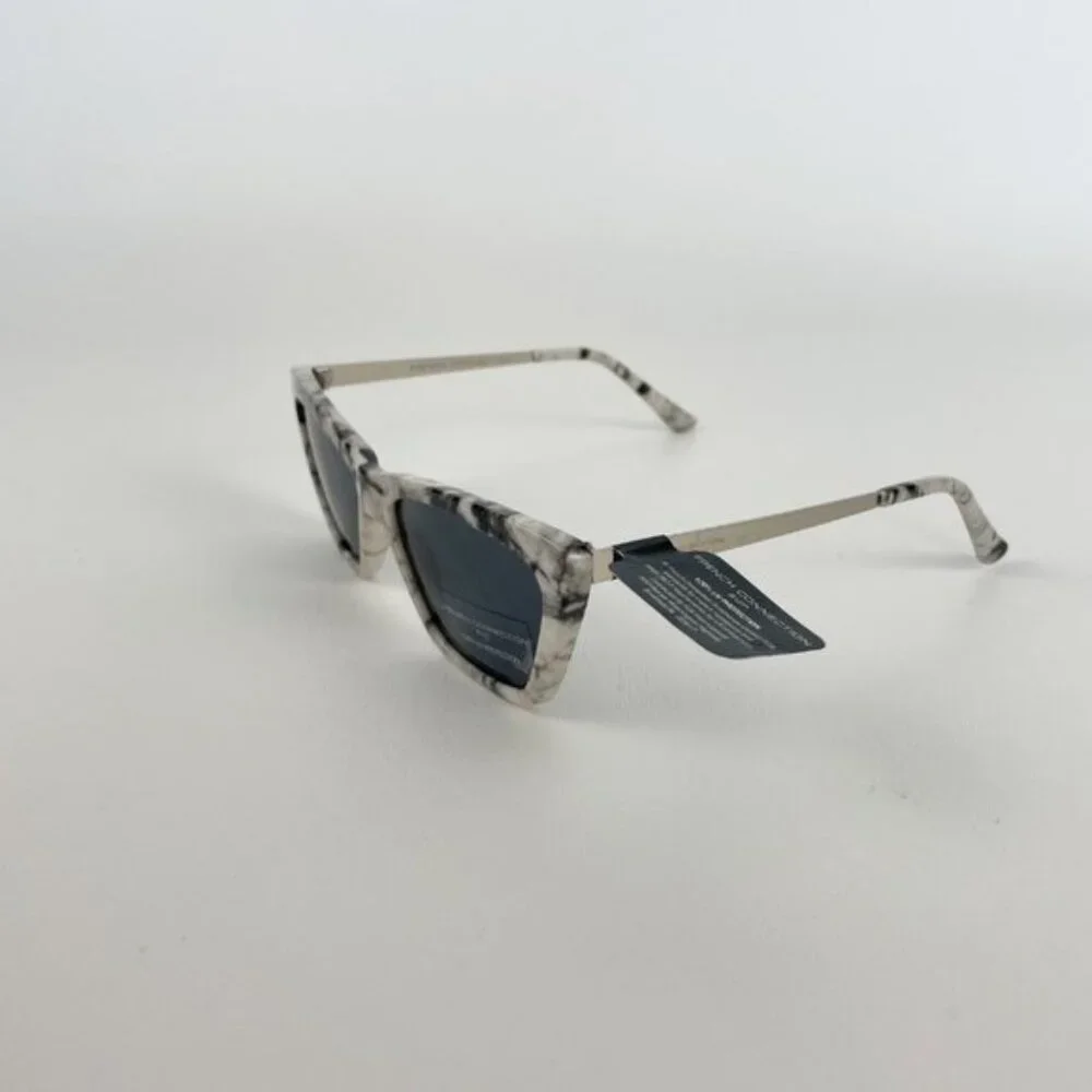 French Connection Sunglasses Black White Marbled