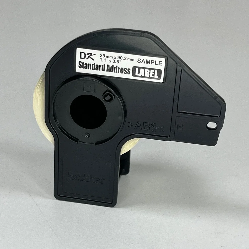 Brother DK Standard Address Label Roll 29mm x 90.3mm 1.1x3.5 Black Cartridge
