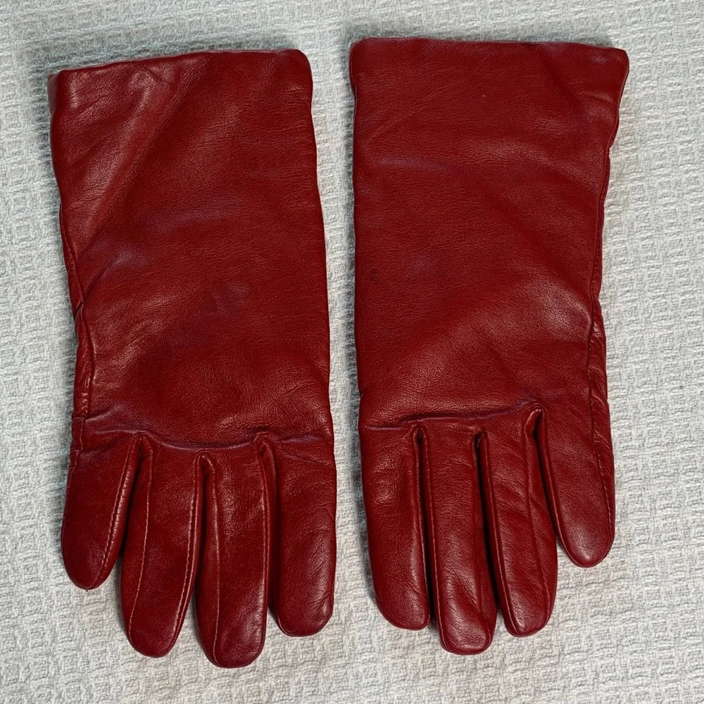 Brooks brothers leather driving gloves two pairs red and black