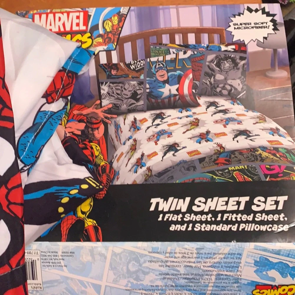 Marvel Comic Twin sheet set NEW original packaging microfiber