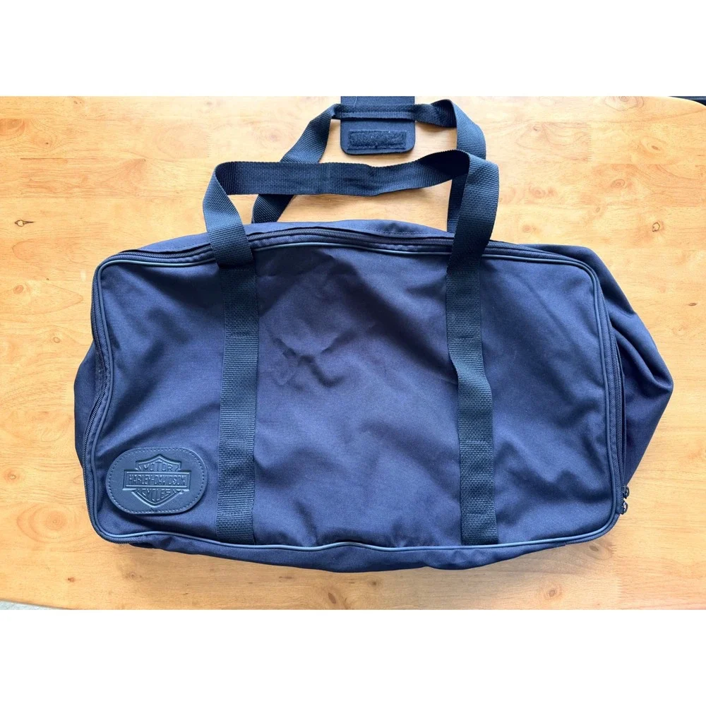 Harley Davidson Black Duffel‎ Bag Motorcycle Saddle Biker Travel Bag XL