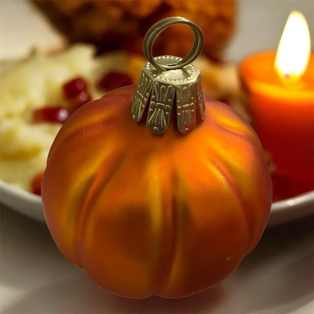 2 Sets Pier 1 Pumpkin Place Card Holders Set of 11 Fall‎ Thanksgiving Glass