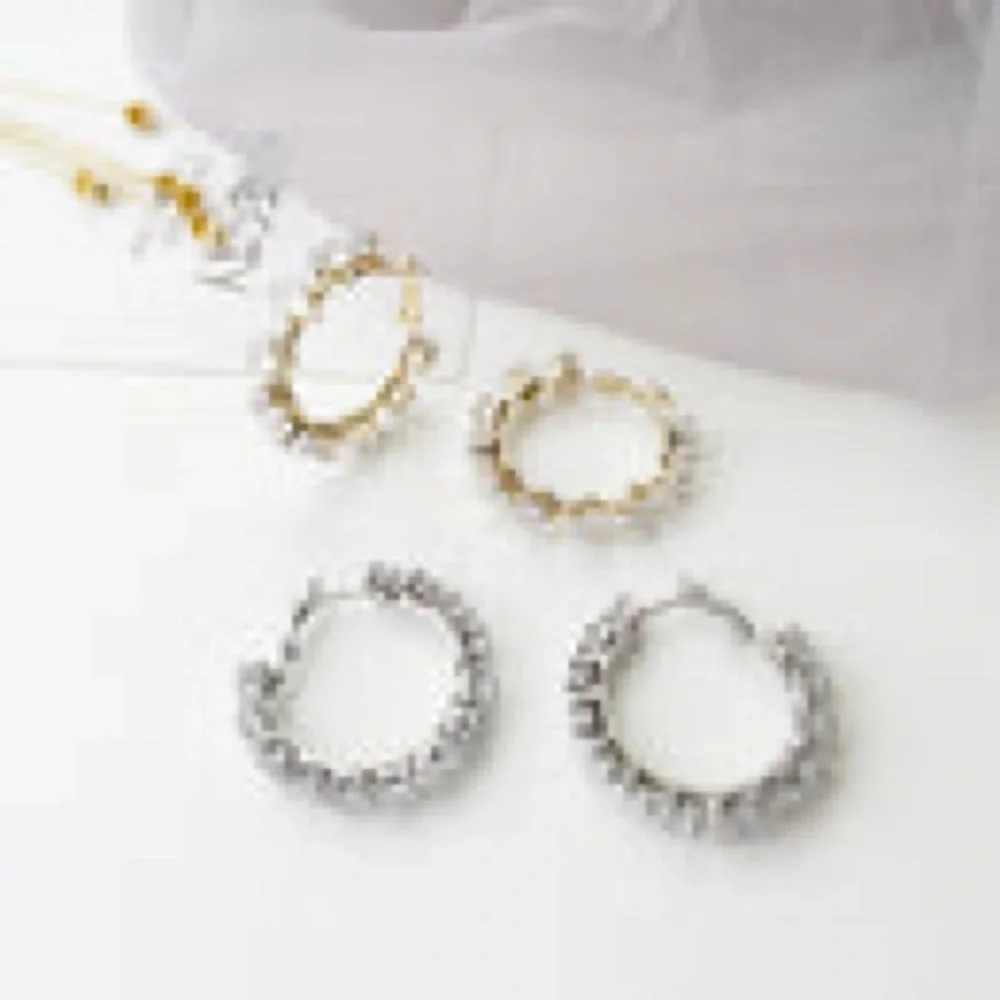 Gold rhinestone‎ Earrings