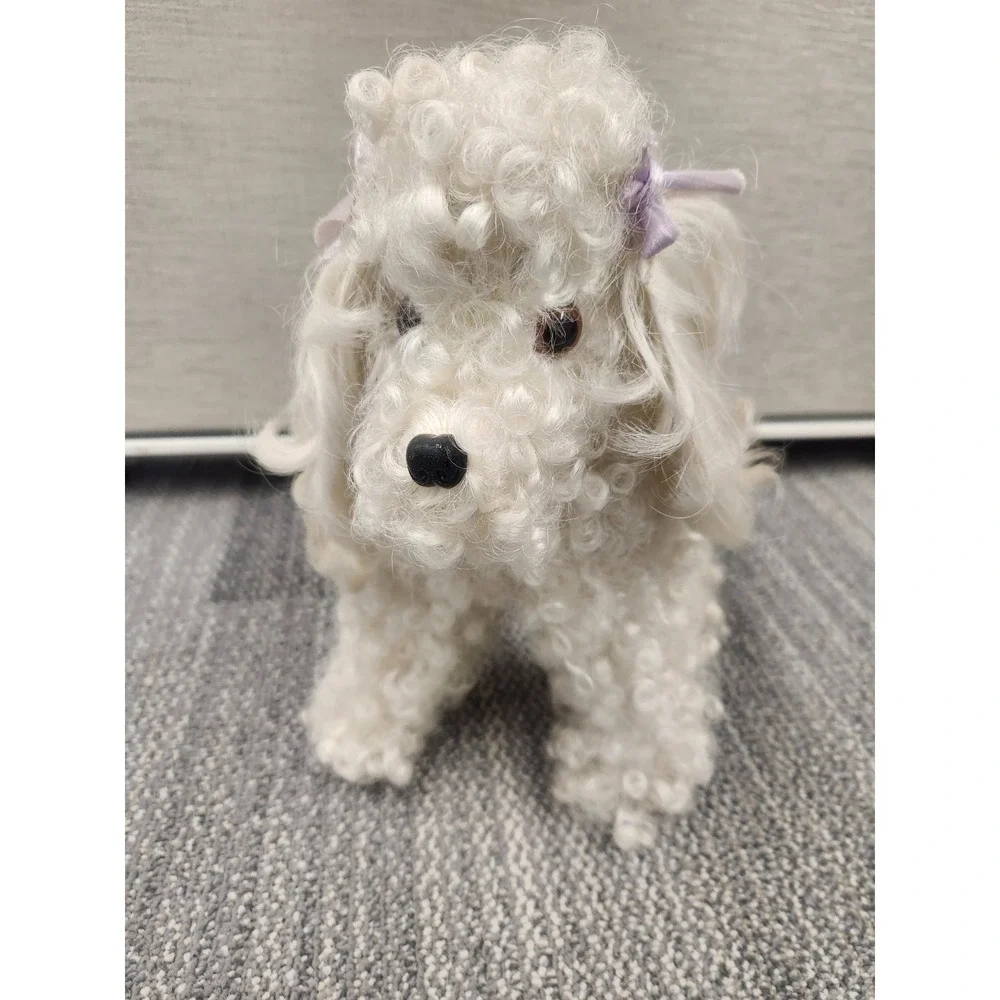 Vtg. Rare Lulu Wiggy Doggy Poodle Stuffed Animal‎ Curly Hair Synthetic Fiber 8