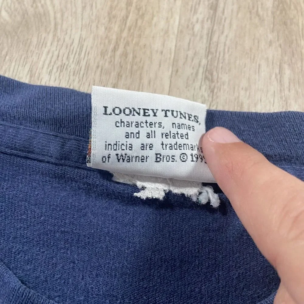 Vintage 1995 Looney‎ Tunes Tweety Bird T-Shirt TV Cartoon Men’s Size XL Blue