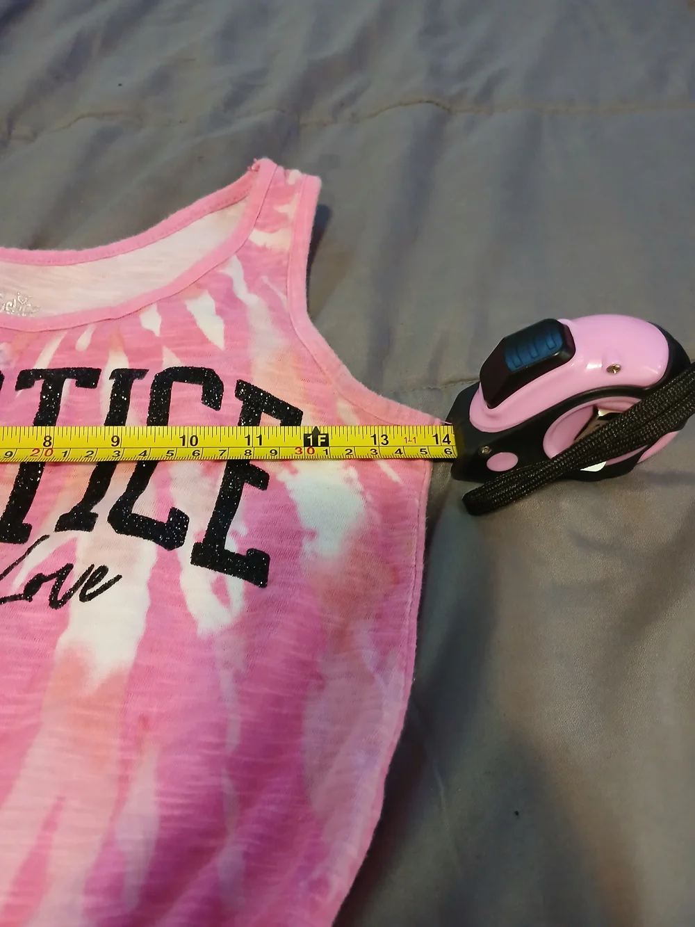 Justice Girls Pink Tie-Dye Sleeveless Romper with White Drawstring -S (6/7)