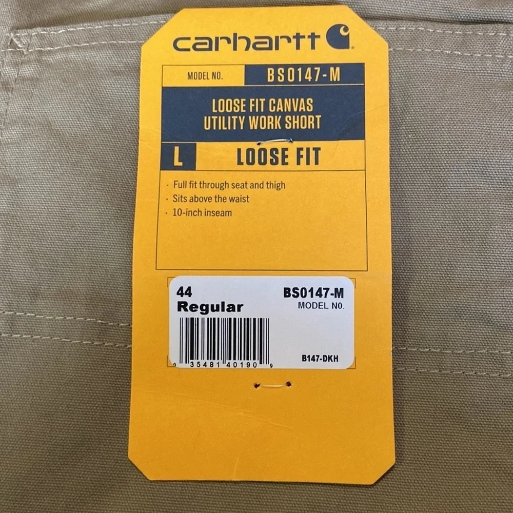 Carhartt‎ Loose Fit Canvas Utility Work Shorts SZ 44 Regular