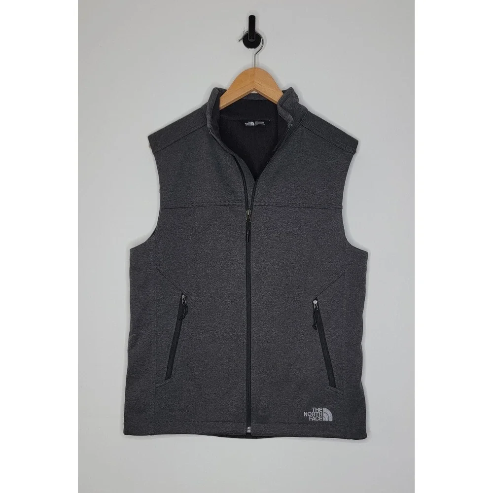The North Face Vest Men's Size Small Gray Windwall Soft-Shell Full Zip