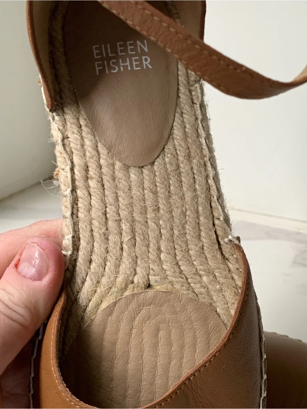 Eileen Fisher brown leather