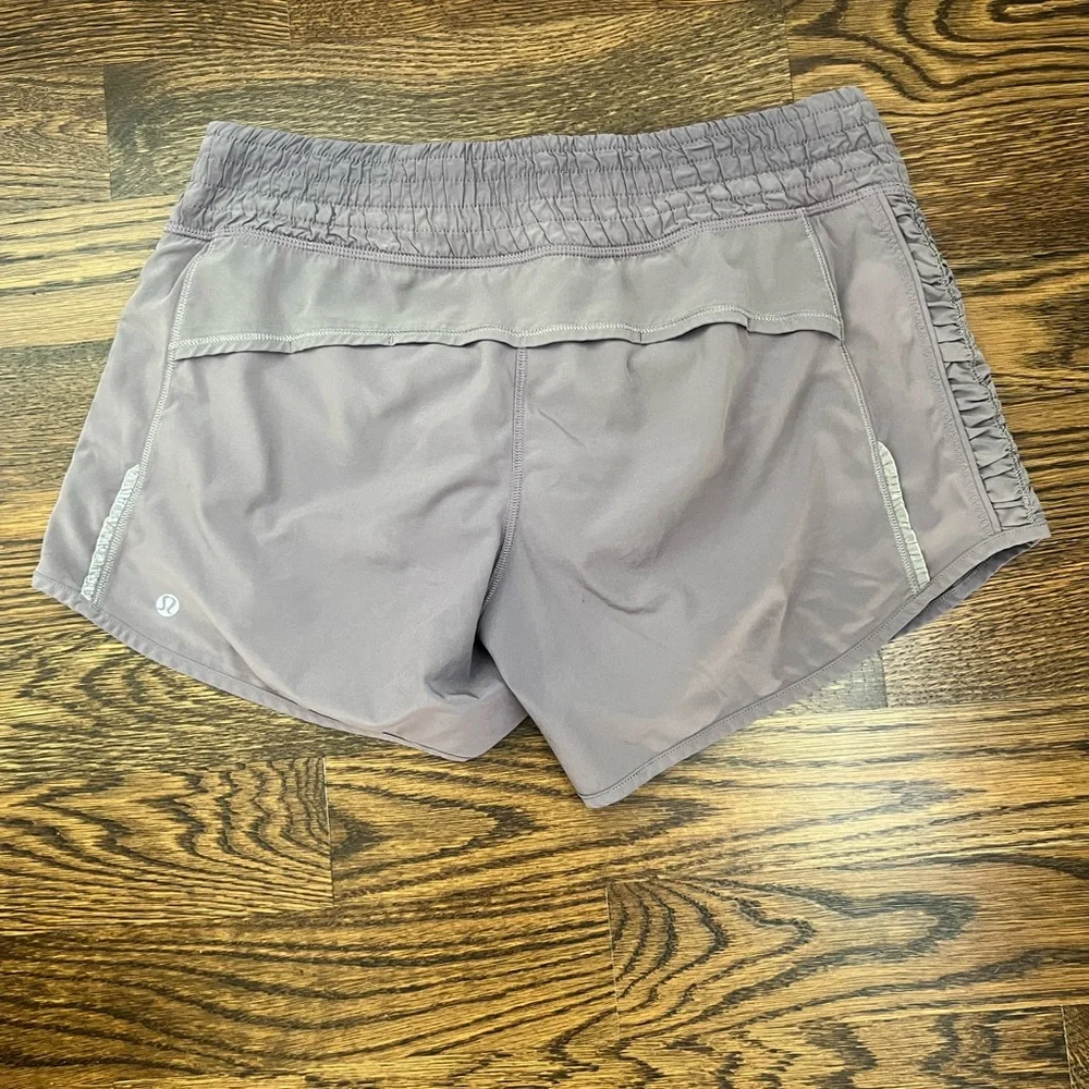 Lululemon purple/gray shorts w/ built in liner, size‎ 6