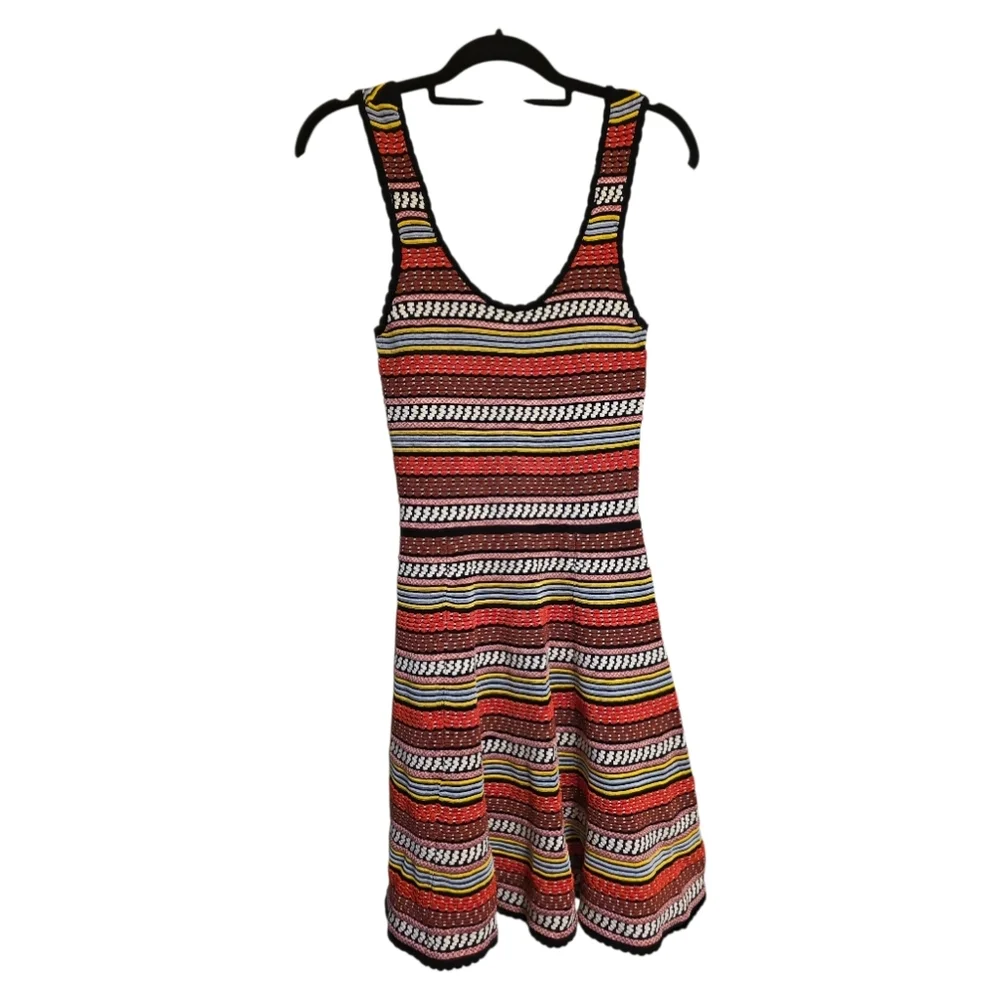 RONNY KOBO Fit & Flare Striped Knit Dress - Size‎ Small