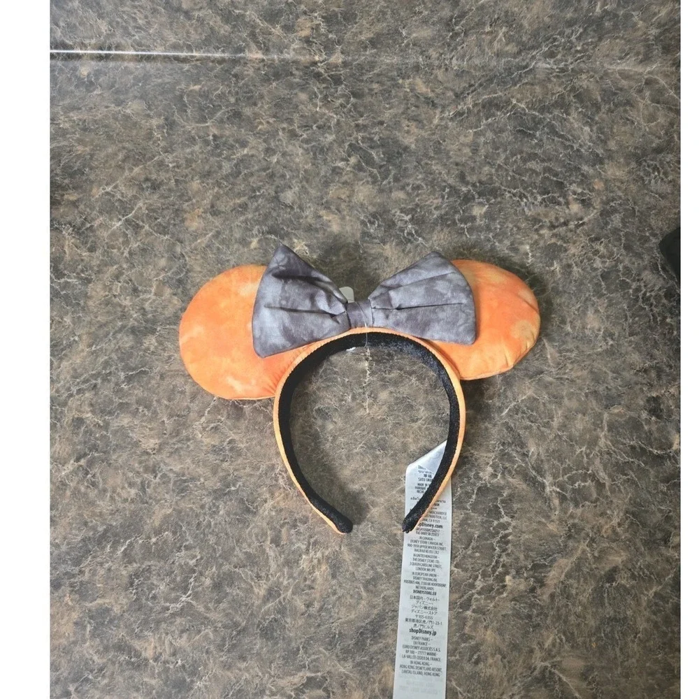 Disney Orange and Black Tie Dye Halloween‎ 2022 Minnie Ear Headband