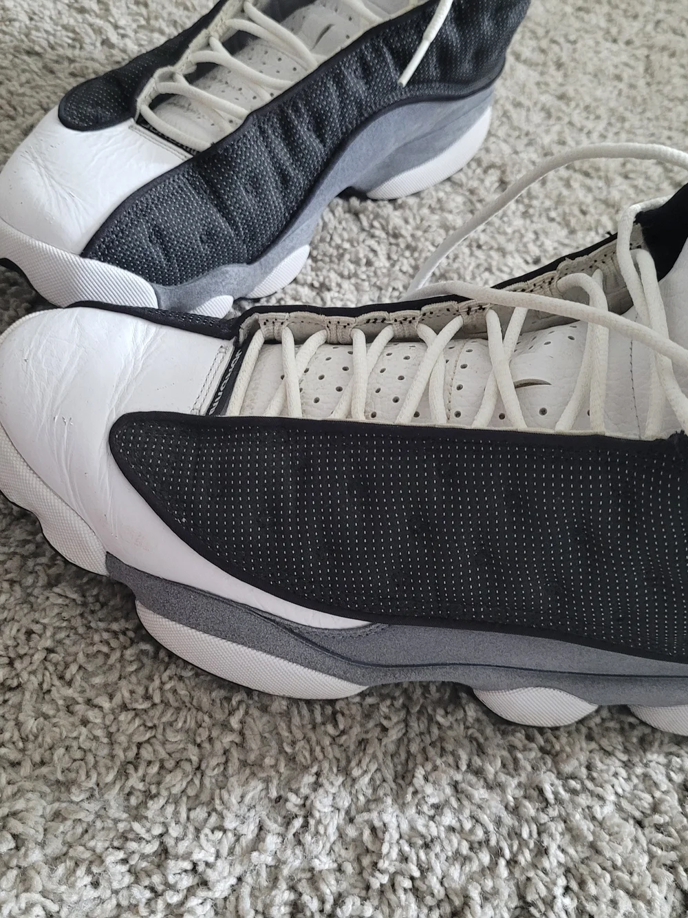 Nike Air Jordan 13 Retro Low-Top Sneakers - White, Black, Gray