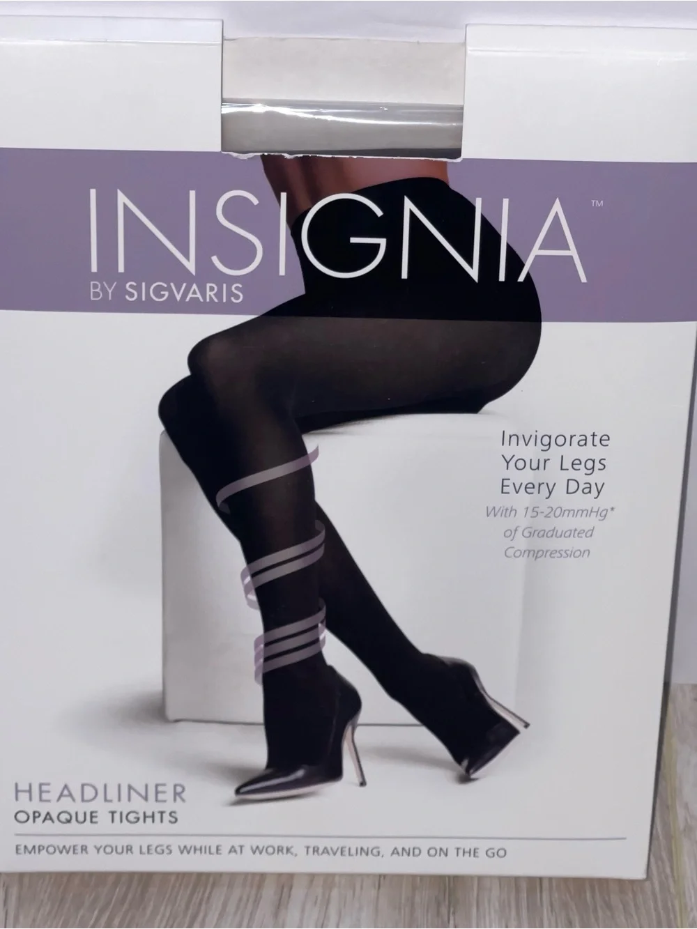 New WOLFORD INSIGNIA TIGHTS GRAY GRAPHITE SIZE D