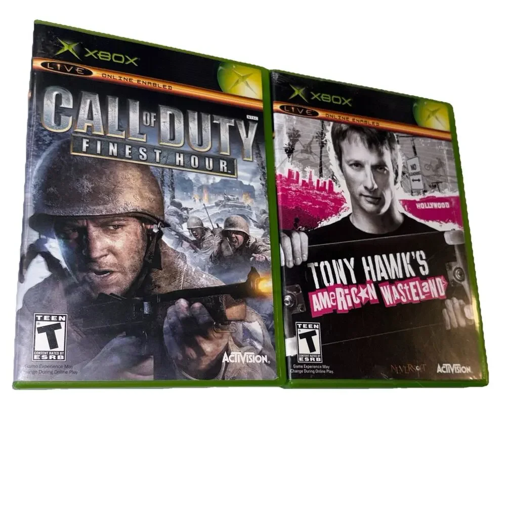 Xbox Call Of Duty Finest Hour & Tony Hawk’s American Wasteland Bundle- Authentic