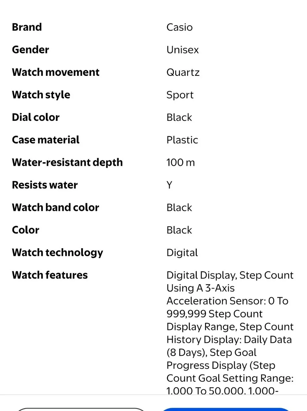 Casio step tracker