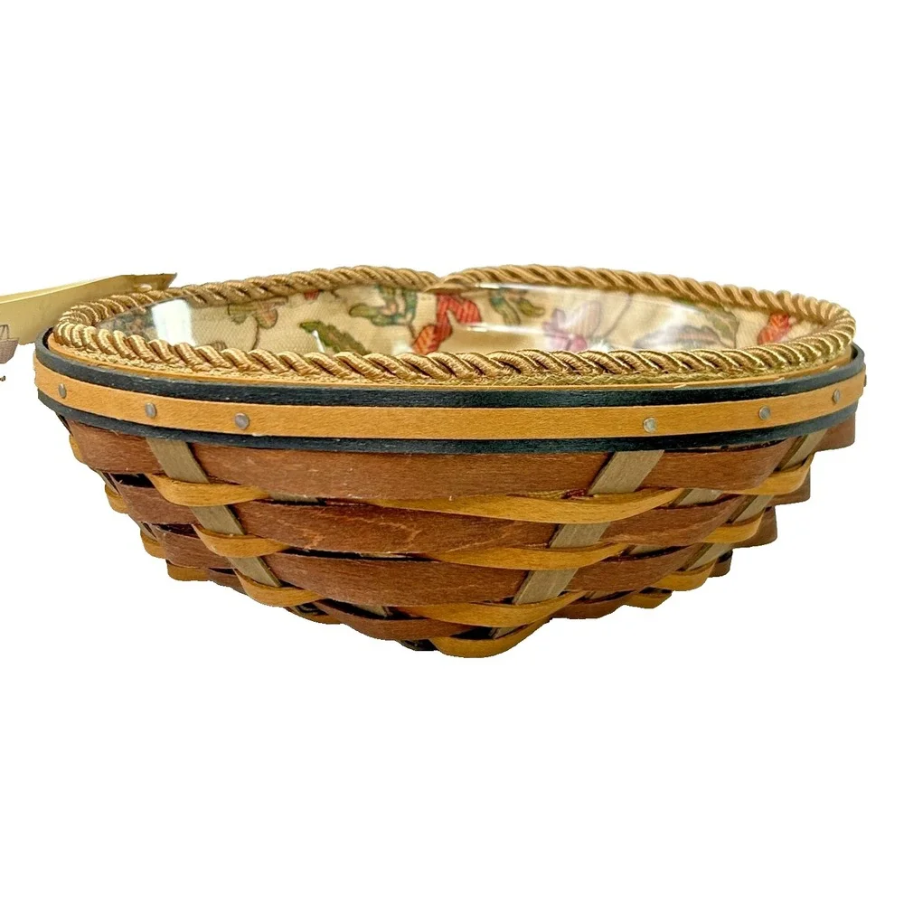 Longaberger CHESTNUT SMALL OVAL DIAMOND Basket 2009‎ Liner Protector Tags