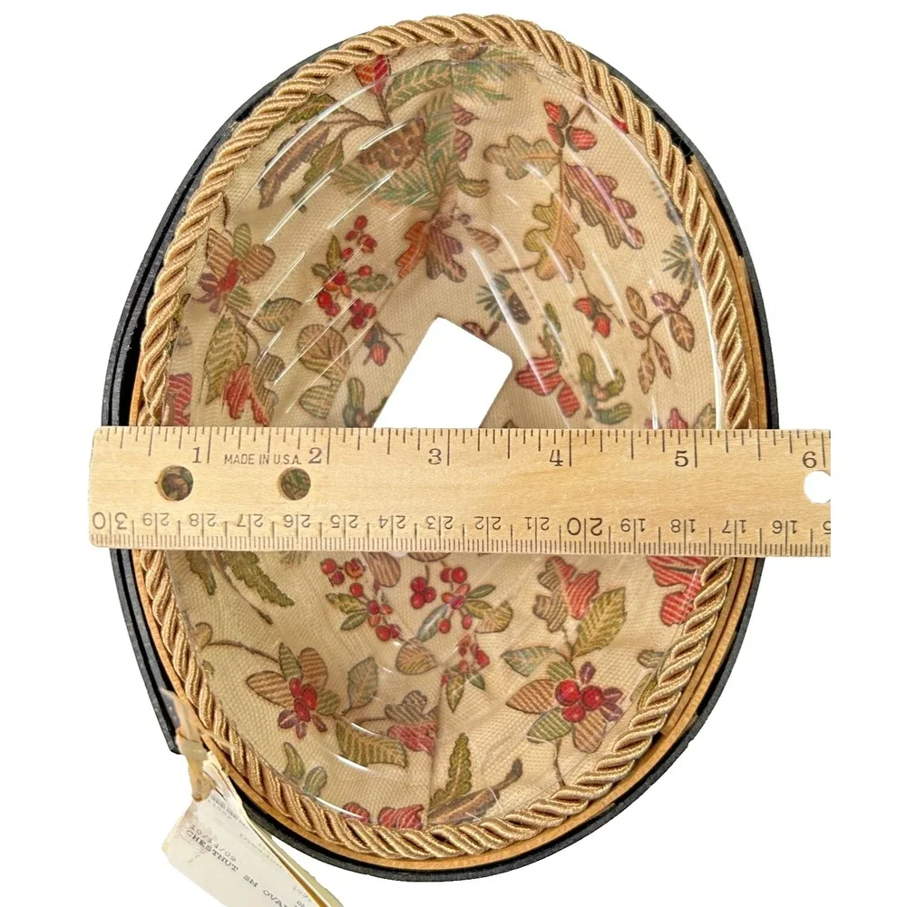 Longaberger CHESTNUT SMALL OVAL DIAMOND Basket 2009‎ Liner Protector Tags