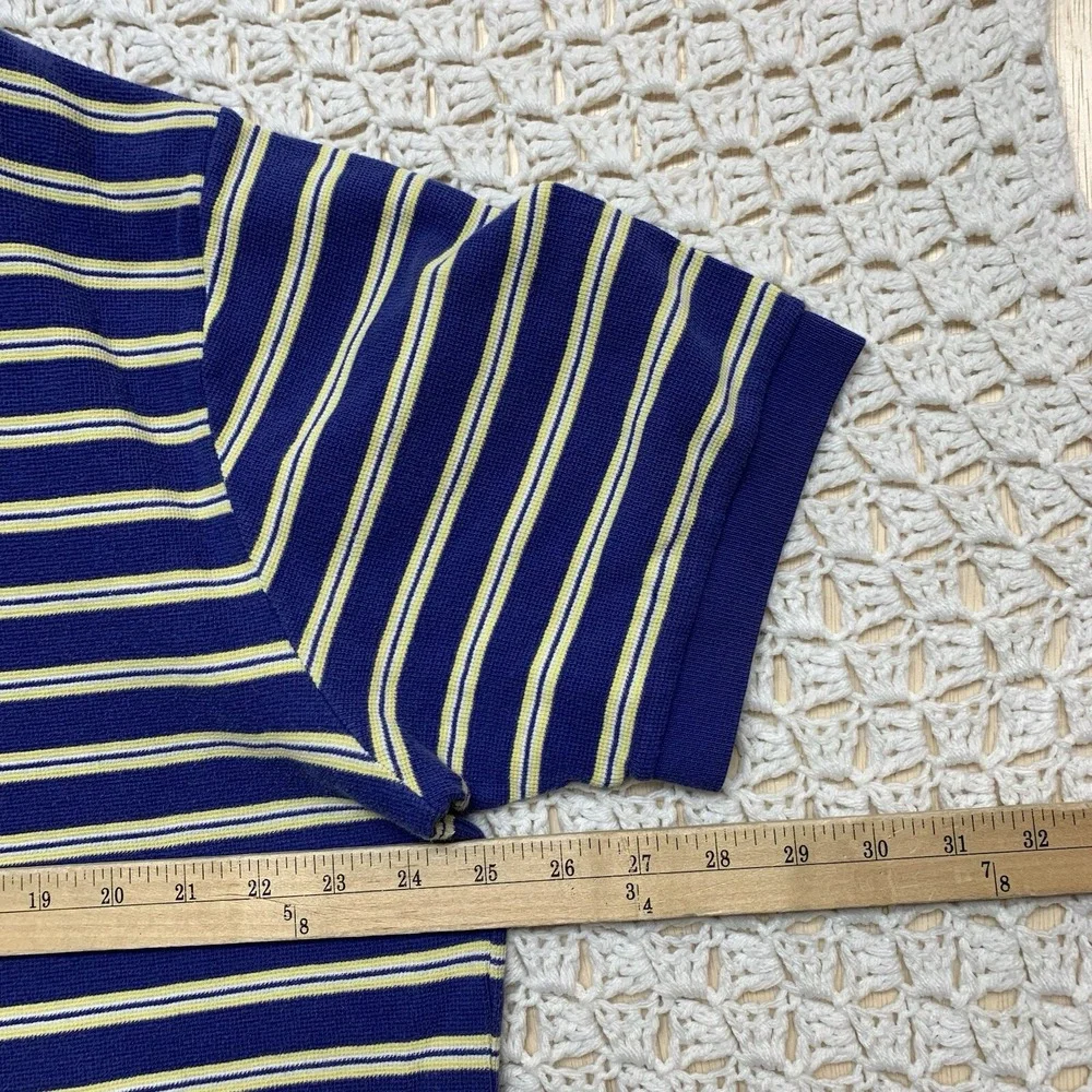 Polo Ralph Lauren Polo Shirt Striped Men's  XL Blue‎ Yellow Short Sleeve