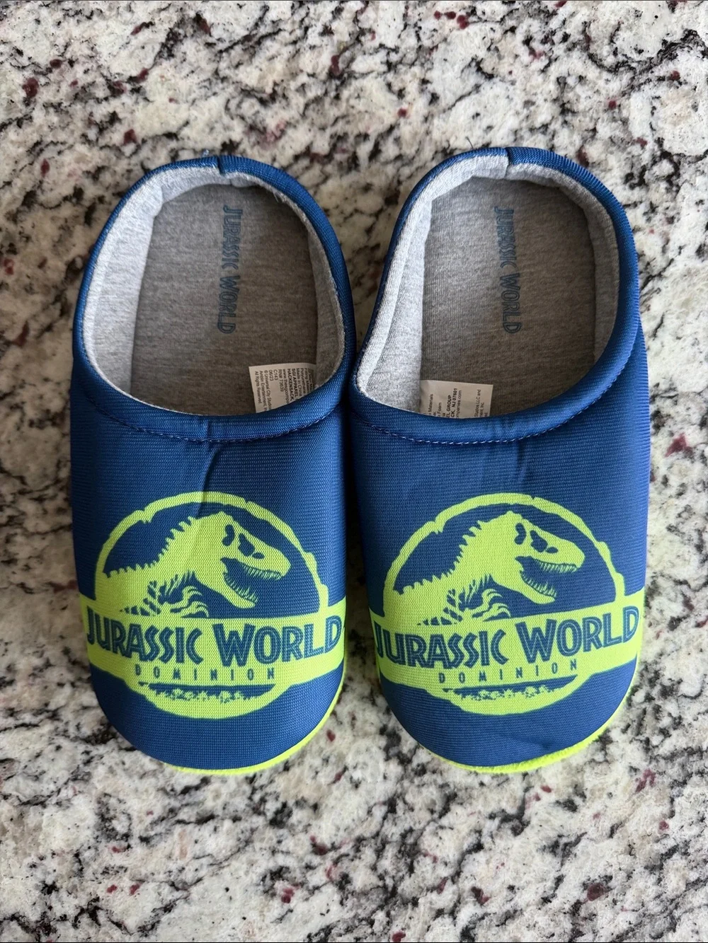 Kids Navy & Lime Slip-On Shoes