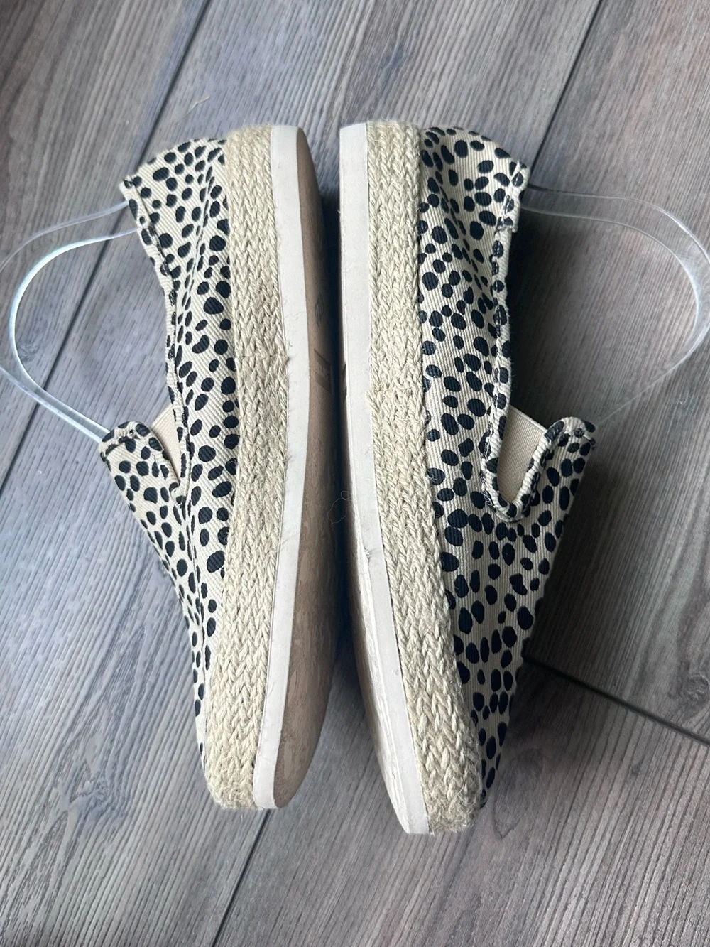 Esprit Leopard Animal Print Espadrille Slip On Shoes Size 8M | EUC