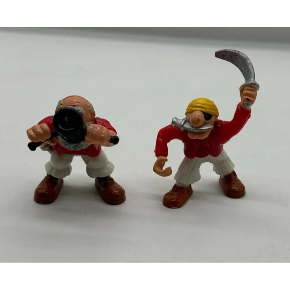 Vintage 1994 Fisher Price Great Adventures Pirate Ship Action Figures Lot Of 4