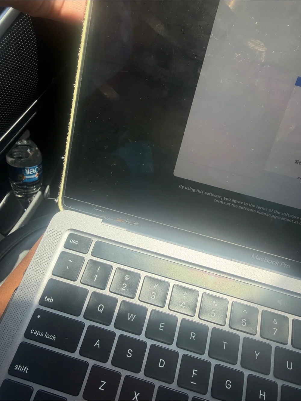 Apple laptop clear