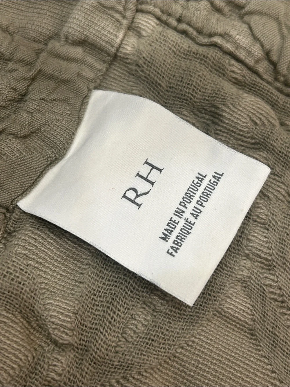 Restoration Hardware light gray