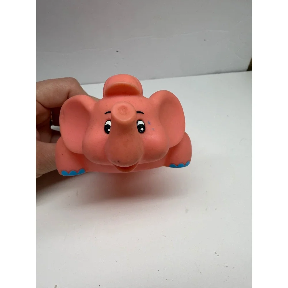Vintage 1999 pHisoderm Kids Bar Pink Elephant Soap Dish Rubber Bath Toy Decor