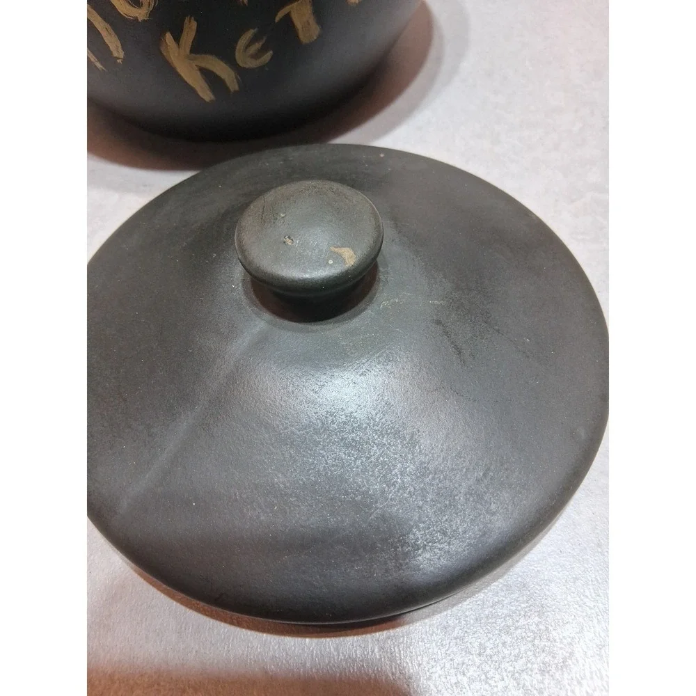 Vintage 50s McCoy Style Pottery USA Kookie Kettle Cookie Jar 8