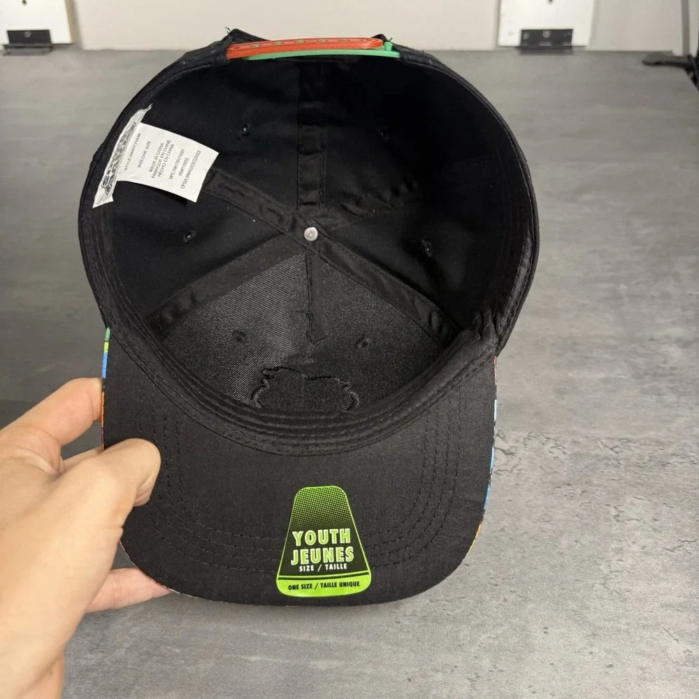 Nintendo Super Mario Snapback Hat Youth Teen Black Green Red‎ Switch Kart Party
